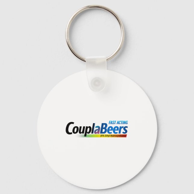 Chaveiro Couplabeers Couple Of Beers Funny Meme Fast Acting (Frente)