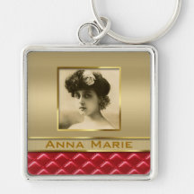 Couro vermelho acolchoado do falso do quadro da