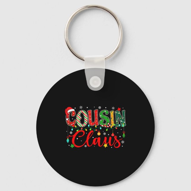 Chaveiro Cousin Claus Christmas Lights Pajama Family Matchi (Frente)