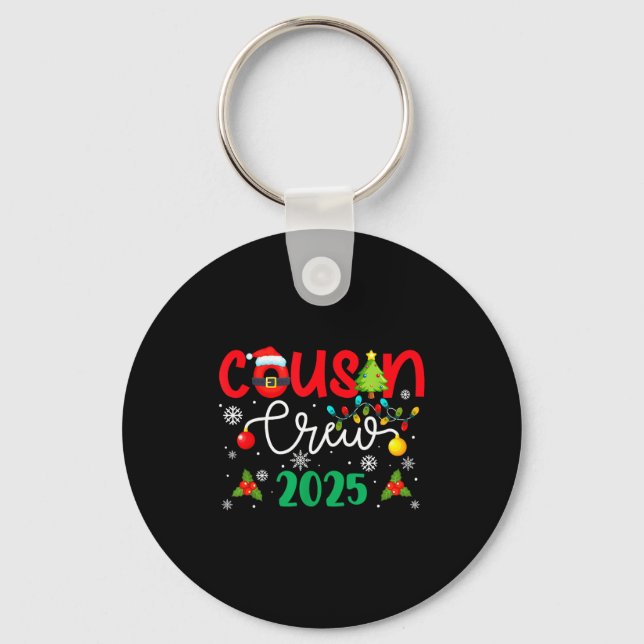 Chaveiro Cousin Crew 2025 Christmas Xmas Holiday Matching F (Frente)