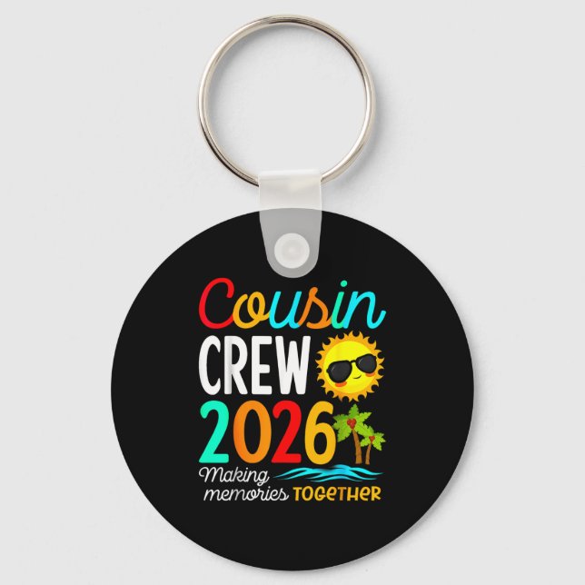 Chaveiro Cousin Crew 2026 Summer Vacation Beach Family Trip (Frente)