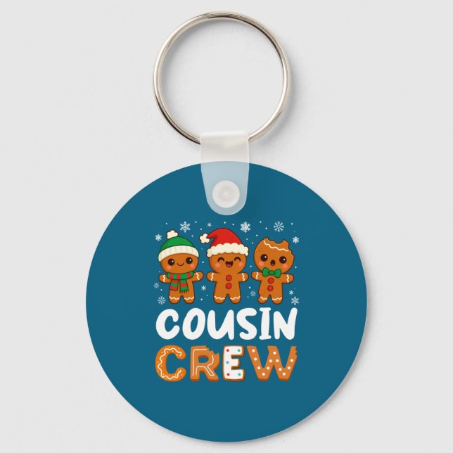 Chaveiro Cousin Crew Christmas 2025 Cookie Kids Boy Girl Fa (Frente)