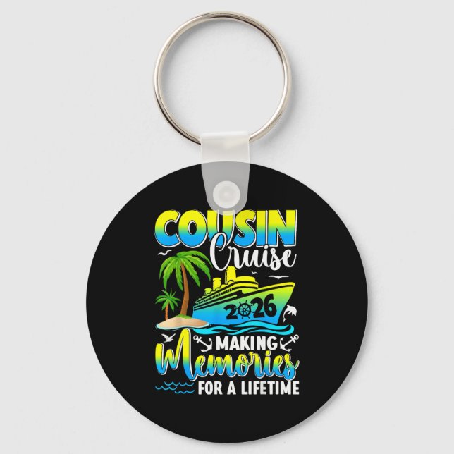 Chaveiro Cousin Cruise 2026 Making Memories For A Lifetime  (Frente)