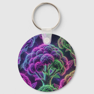 Chaveiro Couve-flor Galáxia Ciberpunk Neon
