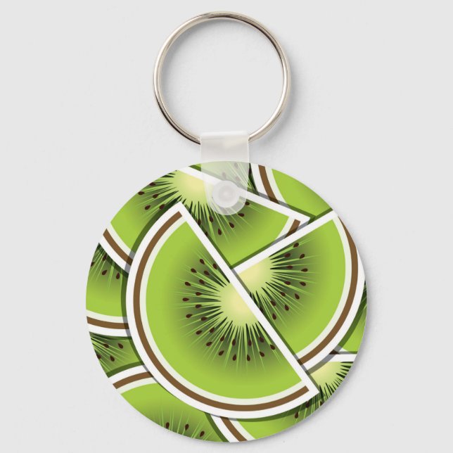 Chaveiro Couves de fruta de kiwi funky (Frente)