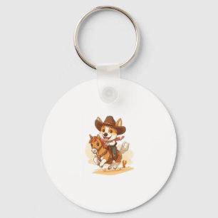 Chaveiro Cowboy Corgi � Cão Rodeo Ocidental