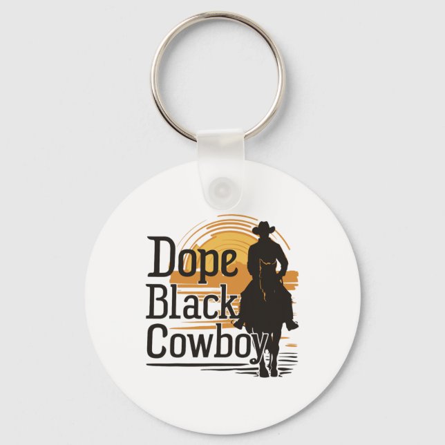 Chaveiro Cowboy Negro Droga Afro Cowboy História Negra Jun (Frente)