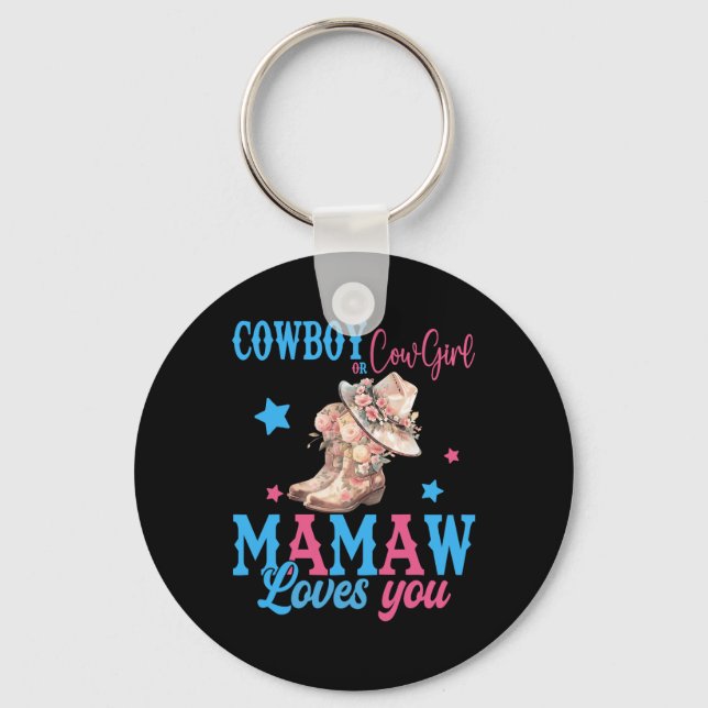 Chaveiro Cowboy Ou Cowgirl Mamaw Ama Você Rever Sexo Pa (Frente)