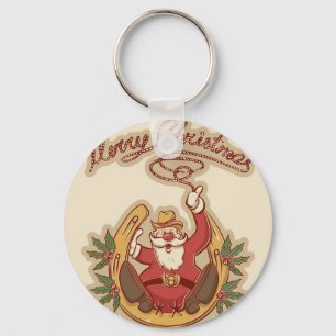 Chaveiro Cowboy Papai Noel