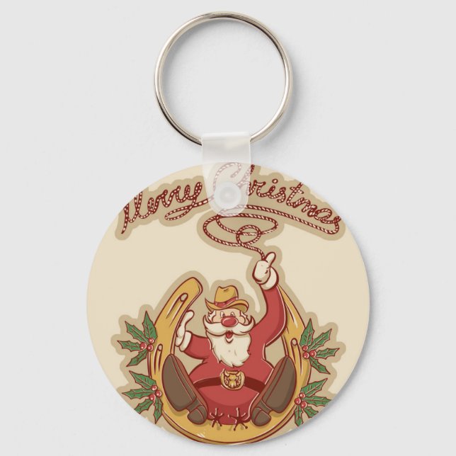 Chaveiro Cowboy Papai Noel (Frente)