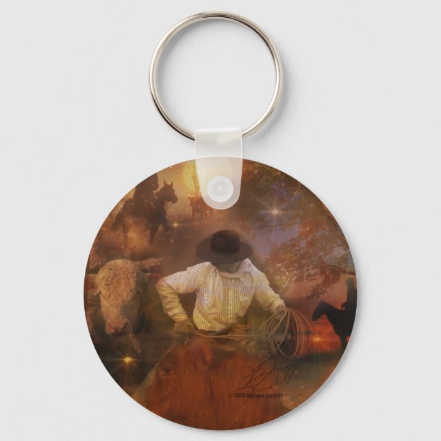 Chaveiro Cowboys - Boots, Wild Horses & Western Sunsets (Frente)