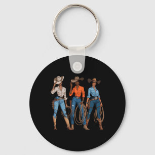 Chaveiro Cowgirl Afro-Americana do País Ocidental