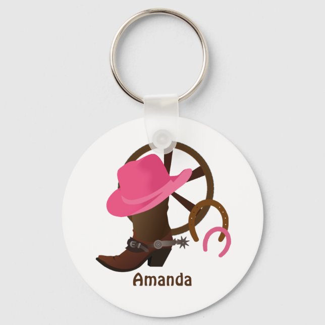 Chaveiro Cowgirl Personalizada (Frente)