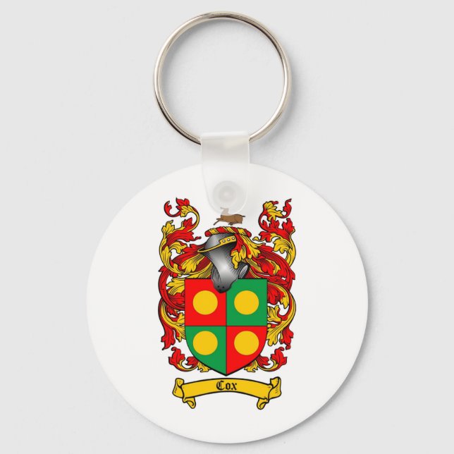 CHAVEIRO COX FAMILY CREST - COX CASACO DE ARMAS (Frente)