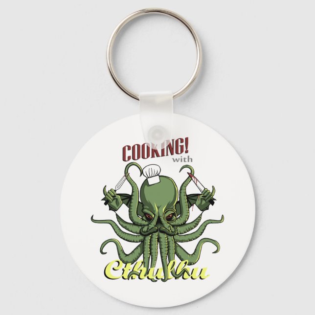 Chaveiro Cozinhar com Cthulhu (Frente)