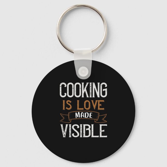 Chaveiro Cozinhar É Amor Tornado Visível (Frente)