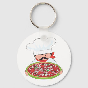 Chaveiro Cozinheiro chefe e pizza