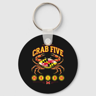 Chaveiro Crab Cinco Caranguejo Flag Maryland