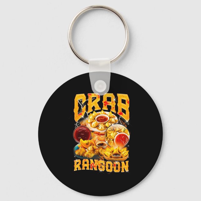 Chaveiro Crab Rangoon Meme Contrafação Estilo Rap 90s Vinta (Frente)