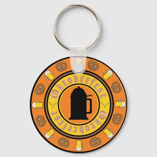 Chaveiro Crachá do Oktoberfest Tankard (Frente)