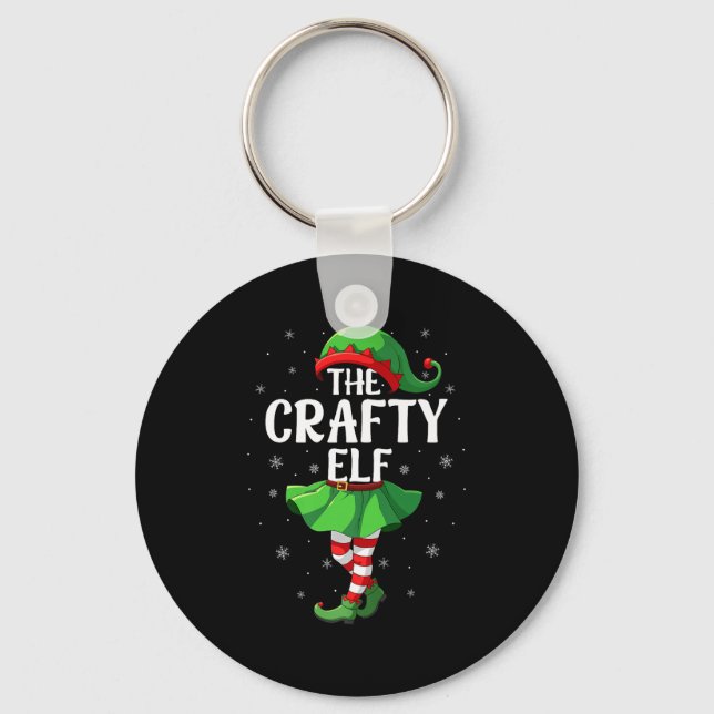 Chaveiro Crafty Elf Christmas Girls Women Elf Squad Xmas Fa (Frente)