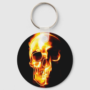 Chaveiro Crânio ateado fogo