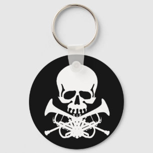 Chaveiro Crânio com as trombetas como Crossbones