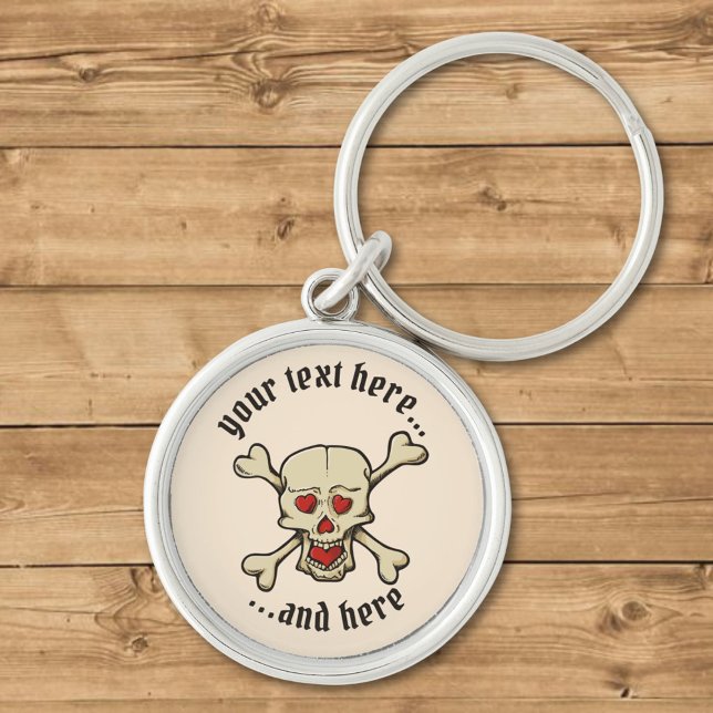 Chaveiro Crânio com Corações (Criador carregado)