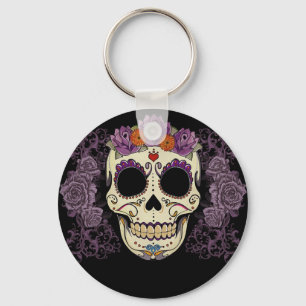 Chaveiro Crânio de Açúcar Roxo