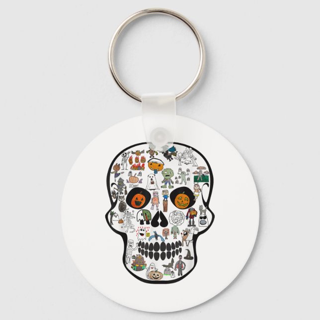 Chaveiro Crânio de Halloween 67 2025  (Frente)