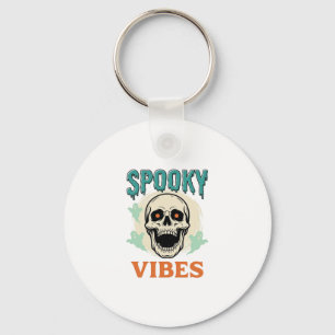 Chaveiro Crânio de Halloween Vibrações Assustadoras Horror 