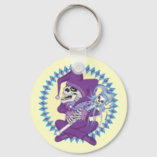 Chaveiro Crânio de Jester Bonito