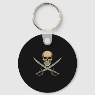 Chaveiro Cranio de Pirata Vintage Cruzeiro Caribenho Hallow