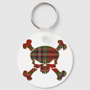 Chaveiro Crânio do Tartan de MacFarlane nenhuma bandeira