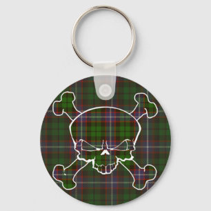 Chaveiro Crânio do Tartan de Russell nenhuma bandeira