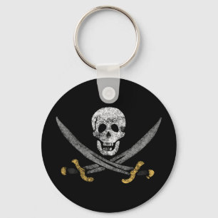 Chaveiro Crânio e Espadas Jolly Roger Pirate Flag