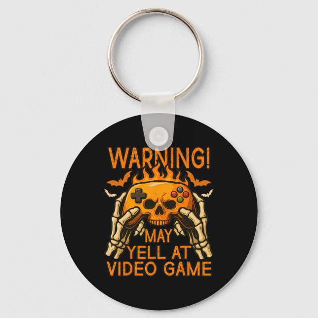 Chaveiro Cranio Flamejante Com Controlador de Mãos Jogo de  (Frente)