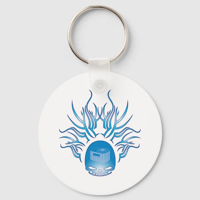 Chaveiro Crânio HVAC (Frente)