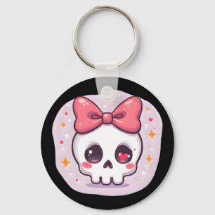 Chaveiro Cranio Pastel Goth com Laço