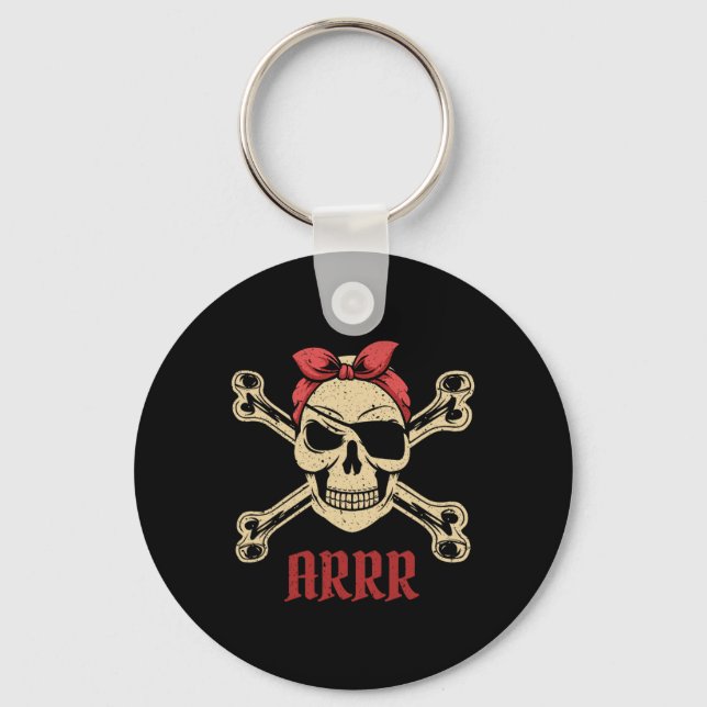 Chaveiro Crânio Pirata Com Aterro E Ndana (Frente)