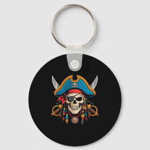Chaveiro Crânio Pirata E Crossbones Skeleton Halloween Para