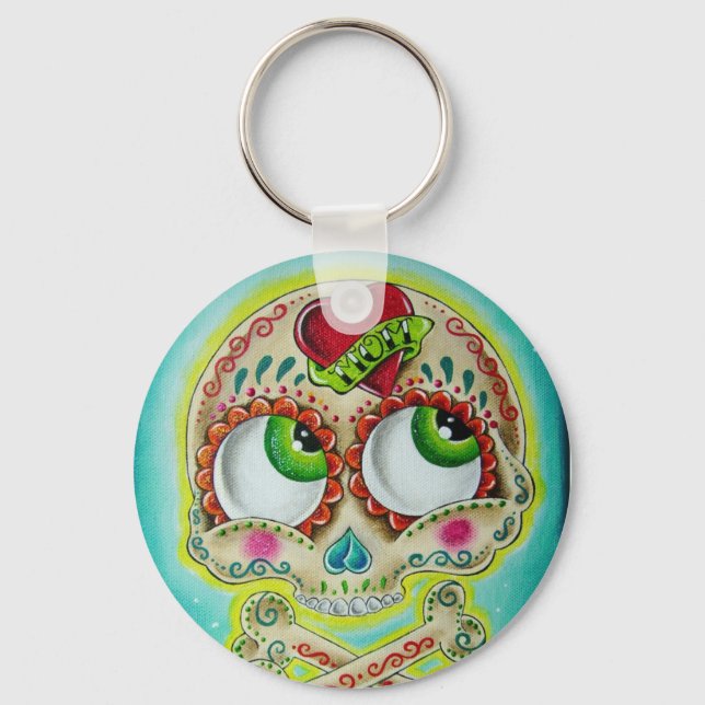 Chaveiro Crânio tatuado (Frente)