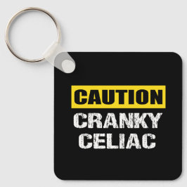 Chaveiro Cranky Celiac Engraçado Sinal de Aviso