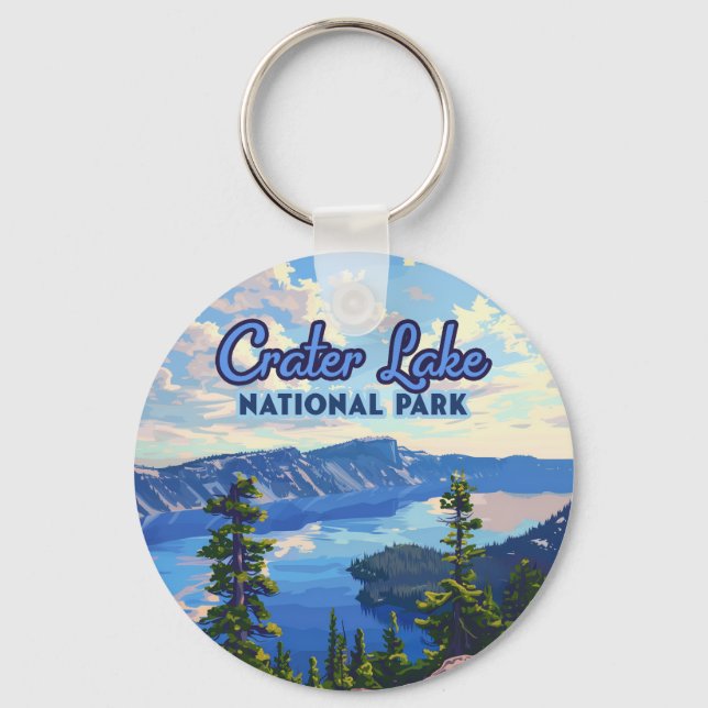 Chaveiro Crater Lake National Park Oregon Retro (Frente)