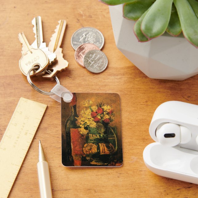 Chaveiro Cravos, Rosas e uma garrafa de Vincent van Gogh (Mesa)