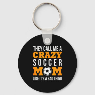 Chaveiro Crazy Futebol Mãe Louca Futebol Jogador de Futebol