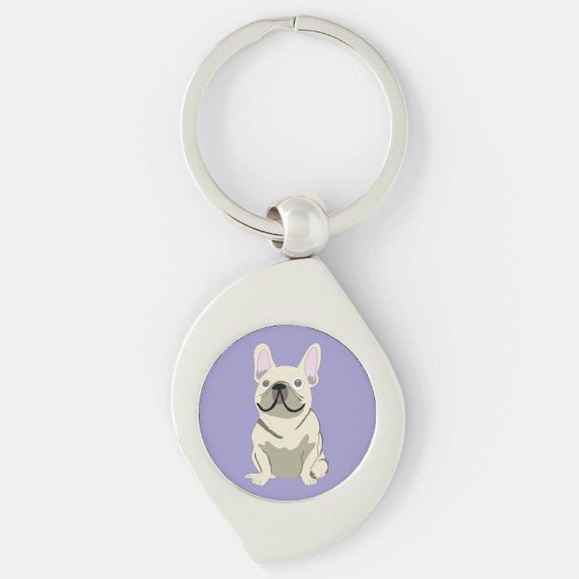 Chaveiro Cream French Bulldog,  (Frente)