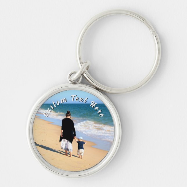 Chaveiro Create Your Own Photo Keychains Gift Custom Text (Frente)