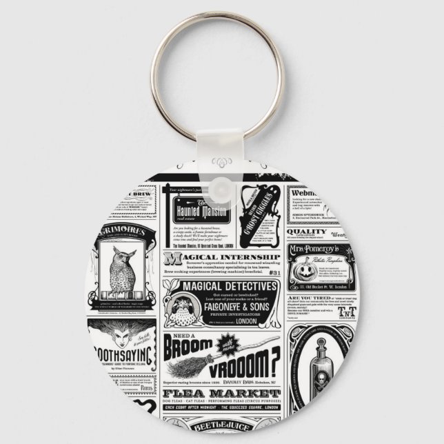 Chaveiro creepy newspaper (Frente)
