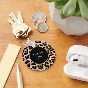 Chaveiro Creme Leopardo Animal